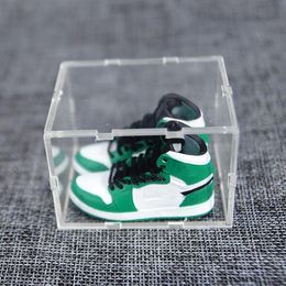 3D Stereo sneakers key chain designer keychain button pendant 3D mini basketball shoes model birthday cake decorations luxury keychain Creative Car Key Chain