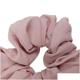 Hair Accessories On Sale 1Pcs New Large Bows Scrunchies Silk Ponytail Holder Elastic Bands Bowknot Scrunchy Gum Drop Delivery Products Oth50
