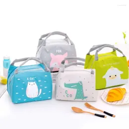 Storage Bags Portable Lunch Bag Thermal Insulated Box Tote Cooler Bento Pouch Container School Food