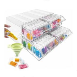 Stitch diy Diamond Painting Drill Storage Container 1/2/4 Boxes Detachable Drawers with Individual Bottle for Beads Seeds 5D Diamond Ar