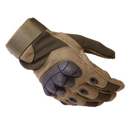 Full Finger Tactical Gloves Armed Combat Paintball Airsoft Outdoor Sports Rubber Knuckle Gloves Motorcycle Cycling Bicycle Gloves5295111