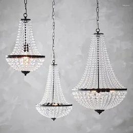 Chandeliers Crystal Chandelier Retro Living Room Lighting Dining Simple Fixtures