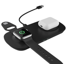 QI wireless desktop charger 2 in 1 for iphone 11 series strong magnet Charging station works with apple watch 3 4 5 6SE9400504