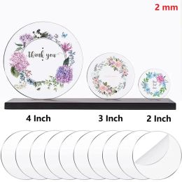 Signs 25/50 PCS Clear Acrylic Round Disc For Painting, Round Acrylic Plate Ornament For Diy, Art Craft, Carving, 10cm Disc