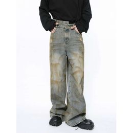 MTLCLOTHES Men's Wear | 2024 Spring New Product Water Washed Wasteland Style, Unique Design, Trendy Jeans