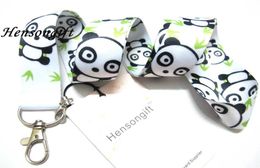 White Anime Panda Badge Lanyard for Keys ID Card Holders Phone Neck Straps6176942