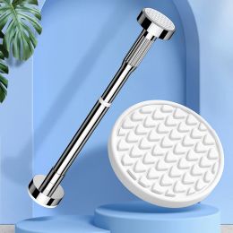 Poles Non Punching Telescopic Bathroom Shower Curtain Rod Bracket Clothes Hanging Pole Drying Rod Wardrobe Support Curtain Rail