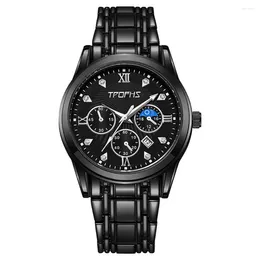 Wristwatches Men Elegant Watch Luxury Chronograph Moon Phase Men's Watches For Business Formal Wear Fashion Timepiece