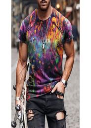 Men Summer Tees Tops Fashion Short Sleeve Tshirts Abstract Painting Clothign Youth Casual Breathable Clothing 20215770298
