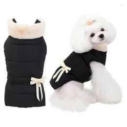 Dog Apparel Winter Clothes Thicken Fleece Collar Coat For Small Warm Windproof Pet Cotton Padded Puppy Jacket