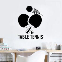 Stickers Table Tennis Wall Vinyl Decal Ping Pong Sport Design Wall Art Mural Gym Wall Poster Decoration Sports Lover Wallpaper AY1110