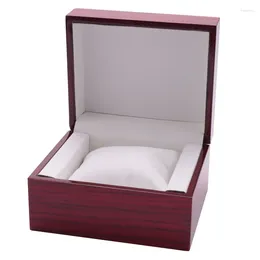Watch Boxes Single Wooden Box Wine Red Storage Gift Display Cabinet Mechanical