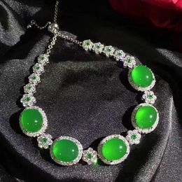 Atacado de 925 prata incrustada de alta gelo jade medula pulseira de diamante completo em pó ágata branco jade medula pulseira feminina por fabricantes