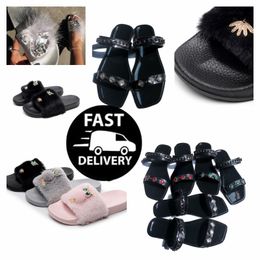 2024 Designer Sandals Women Leather Casual Shoes Roman Sandals Flat Heel Woven Buckle Slippers GAI TOP QUALITY Lady Slides