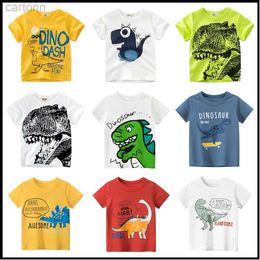 T-shirts 2-8 Years Kids Boys Clothes 100% Cotton Short SleEve T-Shirts Dinosaur Cartoon Children Clothes Kids Summer Clothing ldd240314