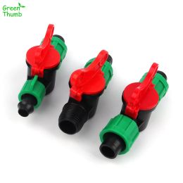 Connectors 15pcs Male Thread 1/2"16mm Connector 16mm Bypass Thread Lock Straight Connector Valve Fit Hose Drip Tape For Garden Irrigation