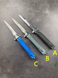 Recommend New 9 Inch Italian Style Stiletto Mafia Automatic Pocket Knives Mirror Blade Outdoor Hunting Camping Tactical Auto Survival Knife UT85 3400 4600 110 112