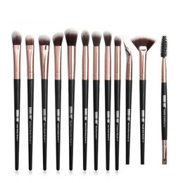 Makeup Brushes New 12 Pcs/Lot Makeup Brushes Set Cosmetic Eye Shadow Eyebrow Eyelash Eyeliner Portable Brush Juego De Brochas Para Dro Dhubq