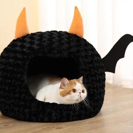 Mats Halloween Cat Bed House Pet Accessories Plush Mat Cats Cushion Basket cartoon Soft Cat Bed Pets Product for Small Cat