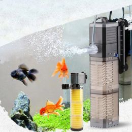 Accessories 3 in 1 Aquarium Philtre Fish Tank Philtre For aquarium Air Pump Air Oxygen Increase Aquarium Internal Philtre Aquarium Pump Philtre