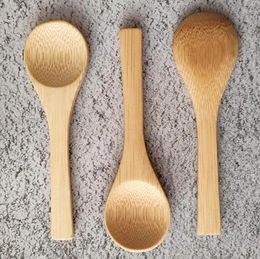 10x3cm Mini Tea Spoons Bamboo Tableware Condiment Coffee Dishes Spoons for Serving Cooking Tools Home Kitchen Utensils