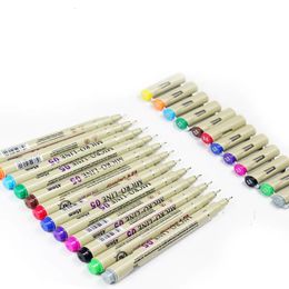 12Colors Sketch pen 05 mm Superior needle drawing Fine liner Pigma Drawing Manga Anime fine colour Micron Pen Art Marker 240228