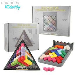 3D Puzzles Kidstoy Intelligent Wisdom Pyramid Building Block Smart Challenge Board Games Children Blocks Puzzle Train Toys Xmas Gift 240314