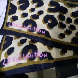 Leopard Print Scarf 47 2 In Ultra Length 100% Silk Handle Scarf Small Ribbon Hair Woman Headband Bag306L