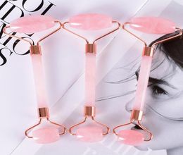 Pink Double Head Massage Roller Jade Roller Face Thin massager Face Jade Roller Face Massager TOOL DHL 2707058