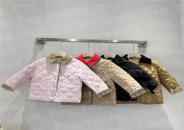 Fashion Kids Jackets Down Coats Designer Boys Girls Puffer Coat Plaid Pattern Child Jacket Children Outwear2561177