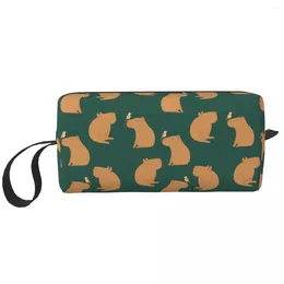 Cosmetic Bags Capybara In Doodle Style Bag Women Large Capacity Makeup Case Beauty Storage Toiletry Dopp Kit Box Gifts
