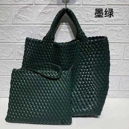 Botteg Venet High end bags for Tote Bag 2024 New Vegetable Basket Womens Large Capacity Mother and Child Woven Advanced Sense Fashion Shopping Original 1:1 with logo