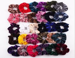 Baby Headbands Girls Solid Color Velvet Elastic Ring Hair Ties Accessories Fashion Ponytail Holder Hairband Rubber Band Scrunchies4586762