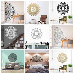 Wall Stickers Colourful Mandala Sticker Flower Decals For Living Rooms Decor Decal Bedroom Wallpaper Home