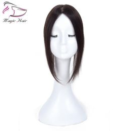 25X5 Natural Black Remy Human Hair Topper For Women Part Clip in Toupee Real Remy Human Hair Toupee9915396