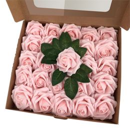 Valentines day gift Artificial flowers Box PE Roses flowers for DIY wedding bouquets