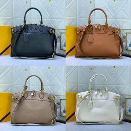 2024 New Style Lockit Tote Bags Women Designer Handbags Business Briefcase Large Capacity Leisure Crossbody Handbags Fashionable Shoulder Bag brown black color