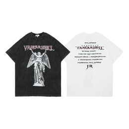 Designer T-Shirts Y2K Retro Fashion Versatile Oversized Printed Short-sleeved Men's T-shirt Casual Harajuku Streetwear Tops Couple Style