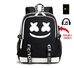 9OwEP Top leisure bag Luminous 100 DJ electronic music marshmello alone luminous leisure bag junior high school student backpack m1561487