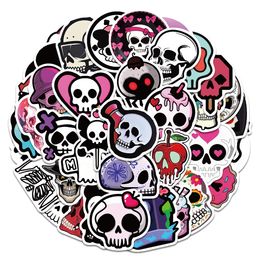 50 PCS Colorful Horror Skull Graffiti Stickers For Skateboard Guitar Car Fridge Helmet Ipad Bicycle Phone Motorcycle PS4 Notebook Pvc Decals