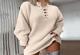 Casual Dresses Oversized Long Sleeve Sweater Dress Women Autumn Winter Clothes Y2k Plus Size Knitted Streetwear Vestidos1331158