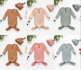 Infant Sleeping Bag Newborn Baby Swaddle Blanket hat 2 pcs Wrap Toddler Cotton Cartoon Sleeping Sacks Pography Prop 720 X26199936