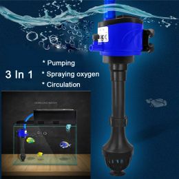 Accessories 8W/12W/20W/30W/45W Multifunctional 3 in 1 Aquarium Air pump Internal filter Water Circulating Oxygen Pump for Fish Tank