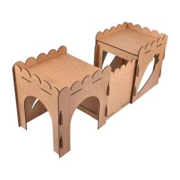 Decor Wooden Rabbit Hideout House Small Animal House Bed Hamster House Cabin for Guinea Pig Squirrel Rat Chinchilla Playhouse