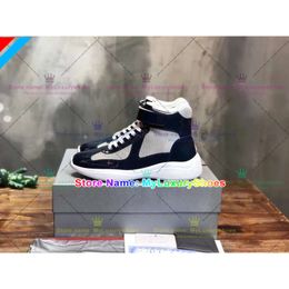 America Cup Sneakers Designer High-Top Sneakers Fashion Men Women Casual Sports Shoes Luxury Net Cloth Leather Rubber Outdoors Sneakers Size 35-47 575