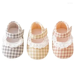 First Walkers Baby Girl Mary Jane Flats Toddler Infant Soft Lace Footwear Spring Summer Prewalkers Anti Slip Crib Shoes