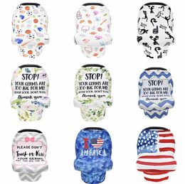 Baby Nursing Cover Stretchy Car Seat Covers Breastfeeding Cover Shopping Cart Grocery Trolley Covers Sunscreen Scarf 55 Designs DW2823326