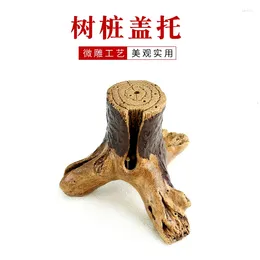 Tea Pets Yixing Purple Sand Tree Pile Pot Cover Holder Famous Handmade Ornaments Set Bearing Tray Cerem