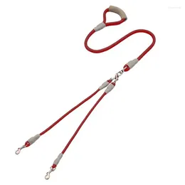 Dog Collars Large Dogs 360 Degree Rotatable Double-Headed Walking Rope Two Traction Lead For Hunting Camping