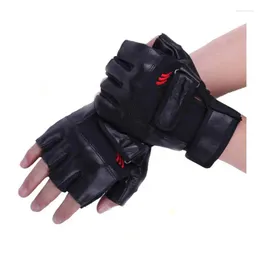 Cycling Gloves Men's Leather Breathable Outdoor Tactics Anti-slip Absorption Accessories